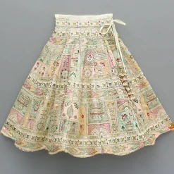 Sale Off White Multicolour Embroidered And Embellished Top With Lehenga Ethnic Wear | Lehengas & Ghagras