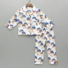 Discount Off White Printed Notch Collar Sleepwear BOY Sleep Wear | Sleepwear