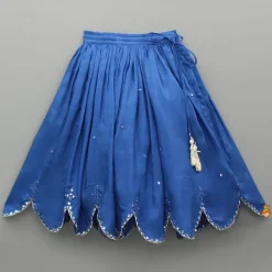 Hot Off White Tie Up Strap Top And Faux Mirror Work Lehenga Ethnic Wear | Lehengas & Ghagras