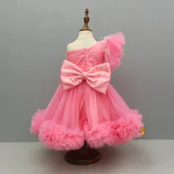Fashion One Shoulder Embellished Dress With Detachable Trial And Bow With Matching Swirled Bowie Hairclip Dresses & Sets | Dresses