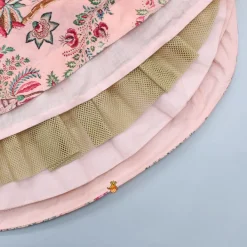 Fashion One Shoulder Embroidered Peach Velvet Top And Printed Lehenga Ethnic Wear | Lehengas & Ghagras