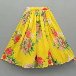 Clearance One Shoulder Flower Printed Top And Frilly Lehenga Ethnic Wear | Lehengas & Ghagras