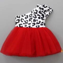 New One Shoulder Leopard Printed Bowie Flared Dress Dresses & Sets | Dresses