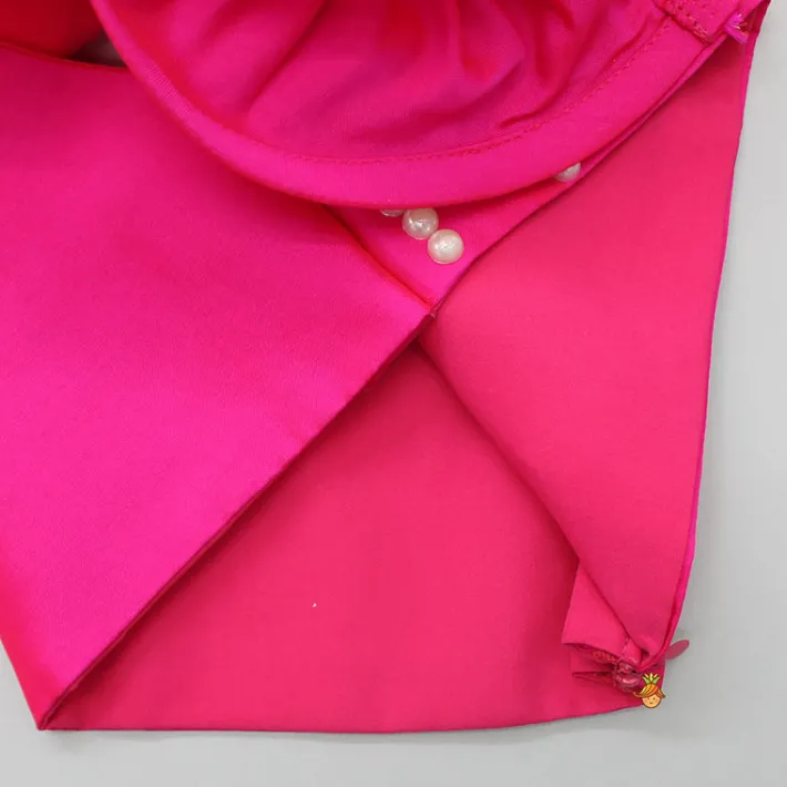 Best One Shoulder Swirl Enhanced Pink Top With Palazzo Ethnic Wear | Palazzos & Shararas