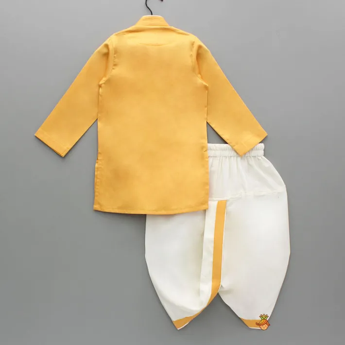 Discount Orange Cotton Kurta With Dhoti BOY Indian Ethnic Wear | Ethnic Sets