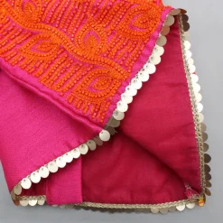 Fashion Orange Hand Embroidered Pink Top With Lehenga And Dupatta Ethnic Wear | Lehengas & Ghagras