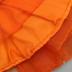 Discount Orange Holographic Lace Detailed Shimmery Top And Layered Lehenga Ethnic Wear | Lehengas & Ghagras