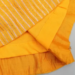 Sale Orange Kurti With Gota Lace Detailing And Pant With Matching Dupatta Ethnic Wear | Churidars & Salwars