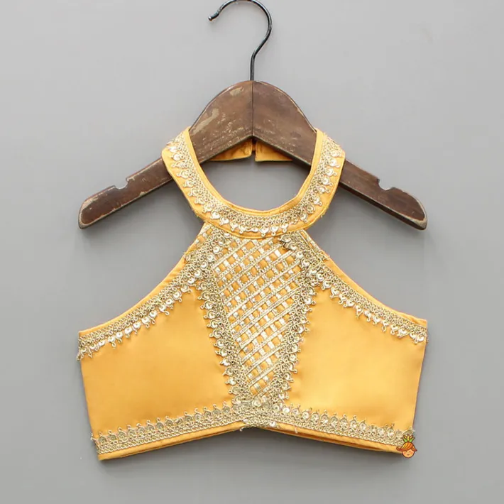 Best Orange Lace Top With Lehenga And Dupatta Ethnic Wear | Lehengas & Ghagras