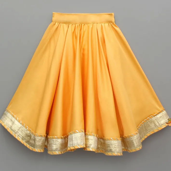 Best Orange Lace Top With Lehenga And Dupatta Ethnic Wear | Lehengas & Ghagras