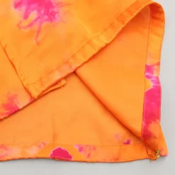Hot Orange Printed Kurta With Jacket And Pyjama BOY Indian Ethnic Wear | Ethnic Sets