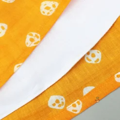 Clearance Orange Printed Kurti With Faux Mirror Work Flap Ethnic Wear | Kurtis & Jumpsuits