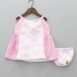 Sale Organic Cloud Print Dress With Bloomer Baby Essentials | Infant Clothing