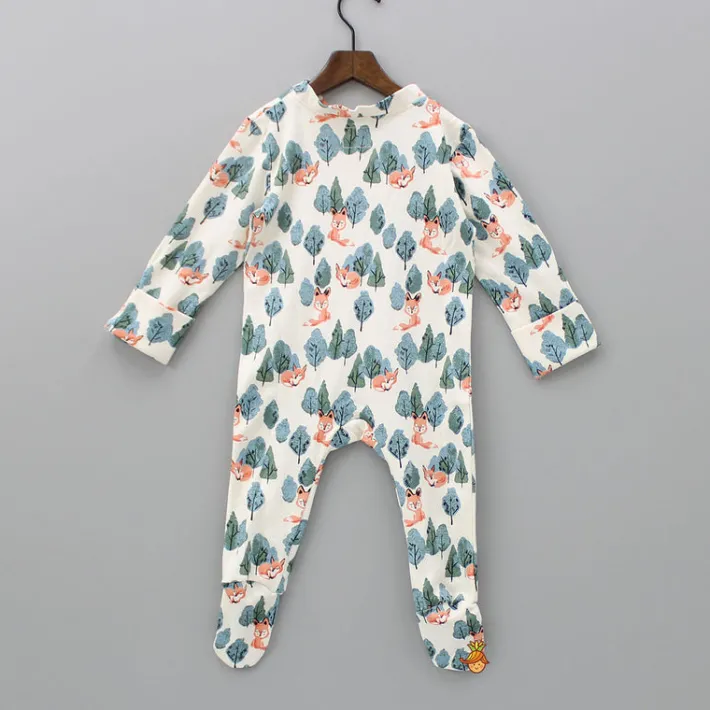 Hot Organic Fox Print Bodysuit BOY Baby Essentials | Baby Essentials