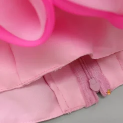Fashion Organza One Shoulder Pink Top And Flower Adorned Flared Lehenga Ethnic Wear | Lehengas & Ghagras