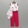 Sale Over Sized Bowie White Scuba Stylish Top And Fuchsia Pink Pant Dresses & Sets | Sets