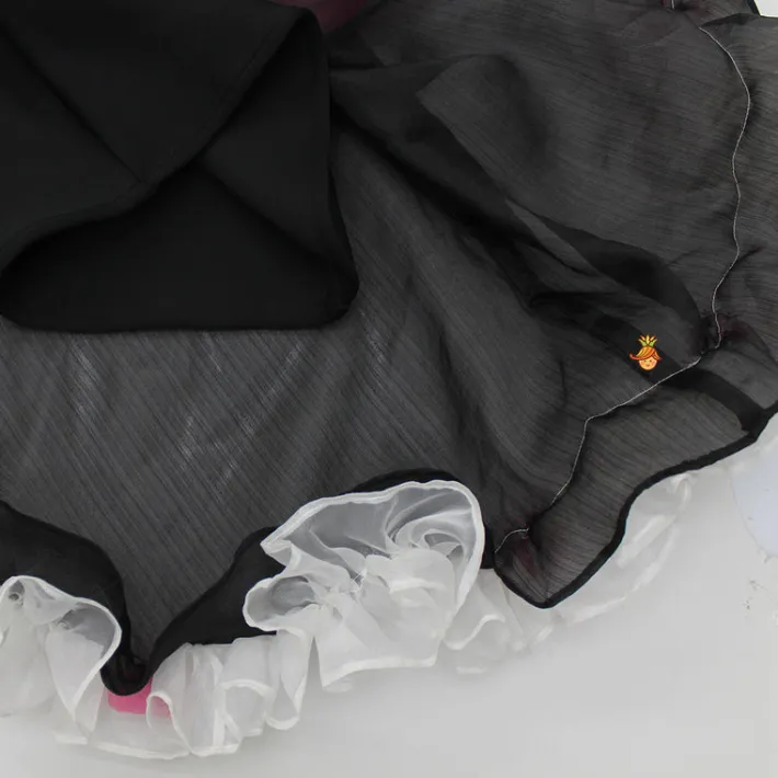 Clearance Party Wear Swirly Black Flared Gown Dresses & Sets | Gowns