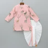 Hot Patch Pocket Detail Embroidered Kurta And Off White Dhoti BOY Indian Ethnic Wear | Ethnic Sets