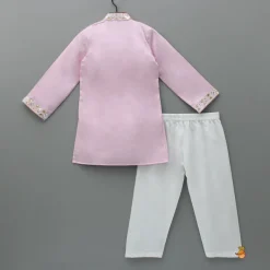 New Patch Work Pink Kurta And Pyjama BOY Indian Ethnic Wear | Ethnic Sets