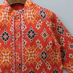 Sale Patola Printed Threadwork Embroidery Kurta BOY Indian Ethnic Wear | Kurtas