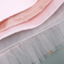 Outlet Peach Embellished Detachable Trail Dress And Bow With Sling Bag Dresses & Sets | Dresses