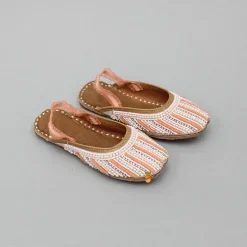 Best Peach Embroidered Jutti Shoes