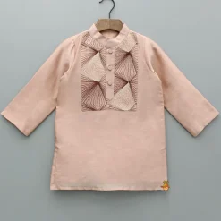 Best Peach Embroidered Kurta And Pyjama BOY Indian Ethnic Wear | Ethnic Sets