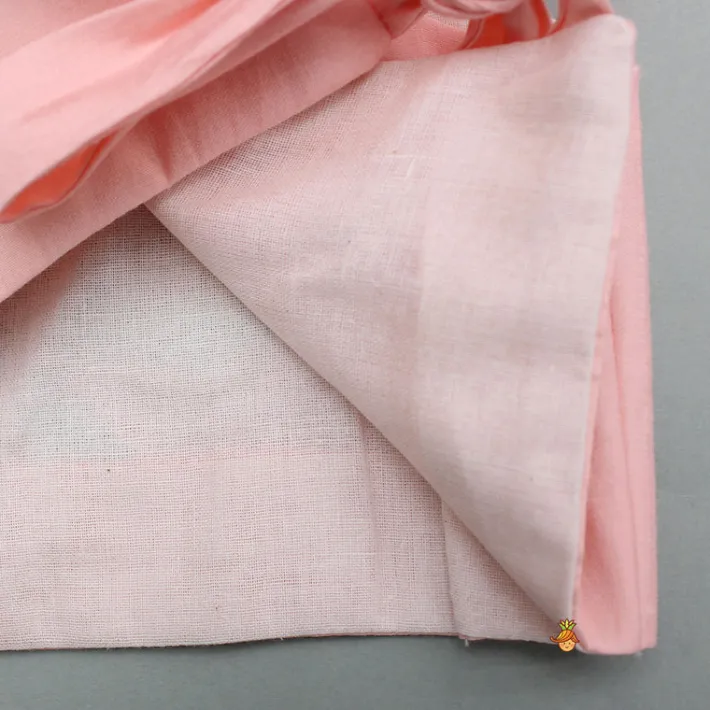 Discount Peach Embroidered Silk Top With Lehenga Ethnic Wear | Lehengas & Ghagras