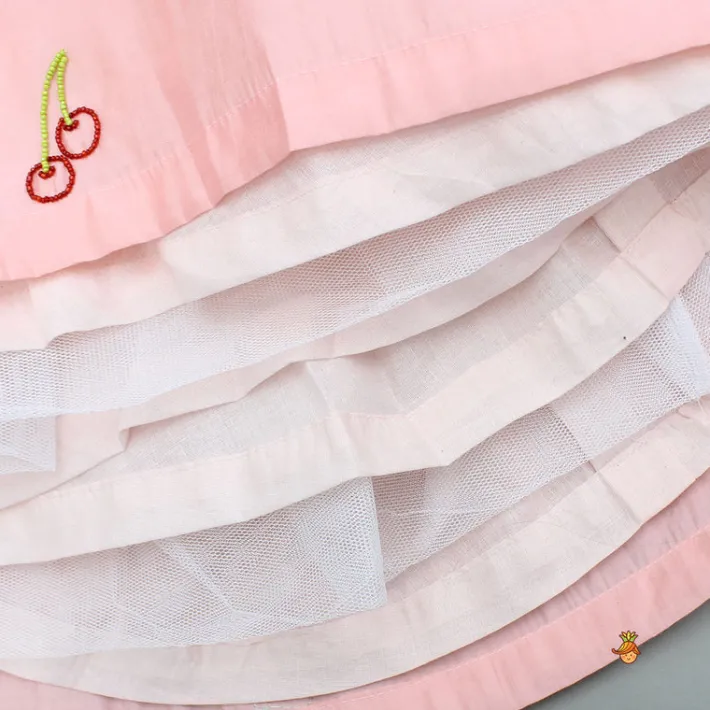 Discount Peach Embroidered Silk Top With Lehenga Ethnic Wear | Lehengas & Ghagras