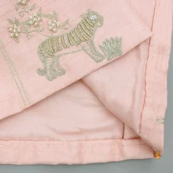 Best Peach Kurta And Jungle Theme Embroidered Jacket With Pyjama BOY Indian Ethnic Wear | Ethnic Sets
