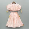 Sale Peach Printed Embroidered Stylish Cape With Strappy Crop Top And Lehenga Ethnic Wear | Lehengas & Ghagras