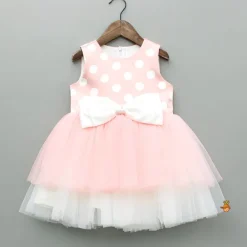 Hot Peach Printed Layered Dress Dresses & Sets | Dresses