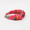 Online Peacock Printed Coral Pink Pleated Hair Band Hair Accessories | Hair Bands