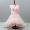 Best Pearls And Butterfly Embellished Ruffled Frilly High Low Dress Dresses & Sets | Dresses