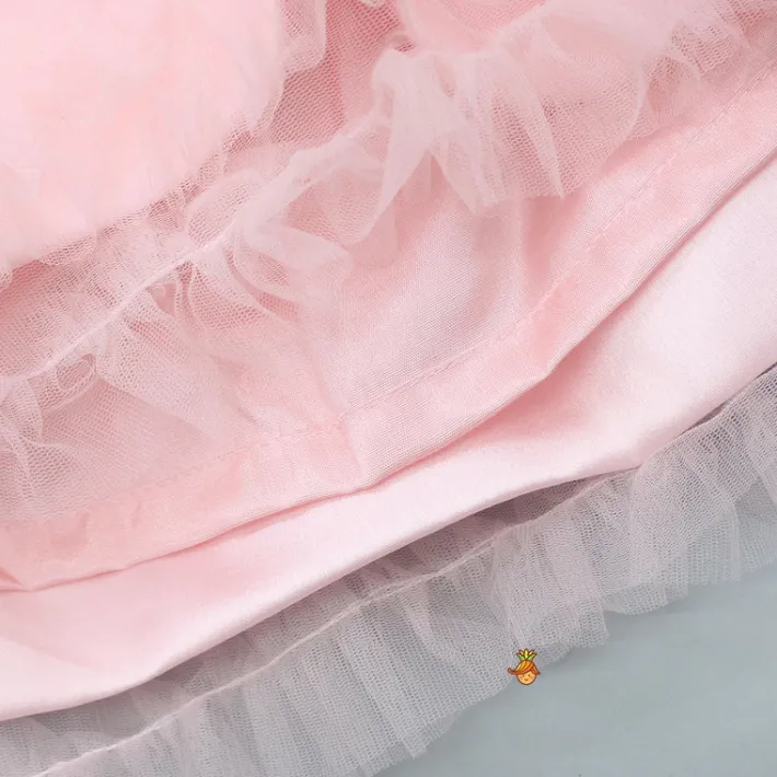 Best Pearls And Butterfly Embellished Ruffled Frilly High Low Dress Dresses & Sets | Dresses