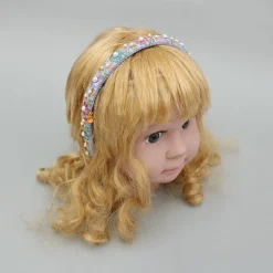 Discount Pearls And Multicolour Thread Embroidered Purple Hairband Hair Accessories | Hair Bands