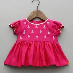 Outlet Pearls Sequin Embroidered Pink Top And Bloomer Baby Essentials | Infant Clothing