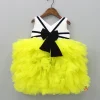 Discount Pin Tuck Detailed Ruffle Frilly White And Lime Green Party Dress Dresses & Sets | Dresses