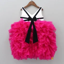 New Pin Tuck Detailed Ruffle Frilly Party Scuba Dress Dresses & Sets | Dresses