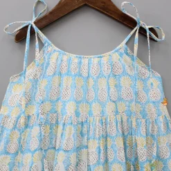 Outlet Pineapple Printed Tie Up Straps Flared Dress Dresses & Sets | Dresses