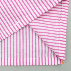 Online Pink And White Stripe Notch Collar Sleepwear BOY Sleep Wear | Sleepwear