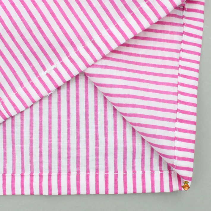 Online Pink And White Stripe Notch Collar Sleepwear BOY Sleep Wear | Sleepwear