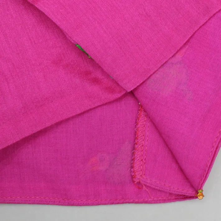 Sale Pink Bird Embroidered Top And Lehenga Twinning Sets | Ethnic Wear