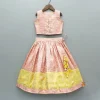Discount Pink Brocade Embellished Top And Lehenga Ethnic Wear | Lehengas & Ghagras