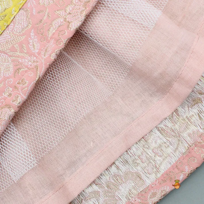Discount Pink Brocade Embellished Top And Lehenga Ethnic Wear | Lehengas & Ghagras