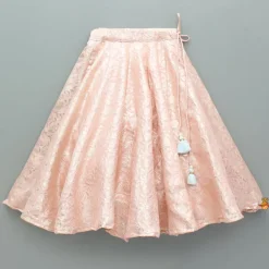 Discount Pink Brocade Top With Embroidered Jacket And Lehenga Ethnic Wear | Lehengas & Ghagras