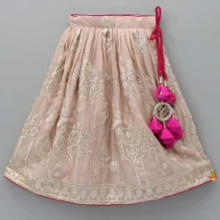 Clearance Pink Butterfly Top And Floral Embroidered Lehenga Ethnic Wear | Lehengas & Ghagras