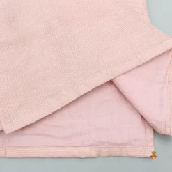 Discount Pink Chanderi Kurta With Stylish Embroidered Jacket And Pyjama BOY Twinning Sets | Indian Ethnic Wear