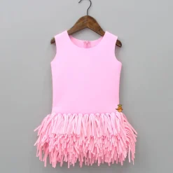Fashion Pink Dress With Detachable Flower Brooch Dresses & Sets | Dresses