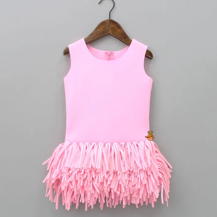 Fashion Pink Dress With Detachable Flower Brooch Dresses & Sets | Dresses